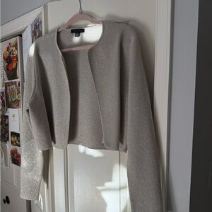 Shimmering Gold/neutral bolero sweater